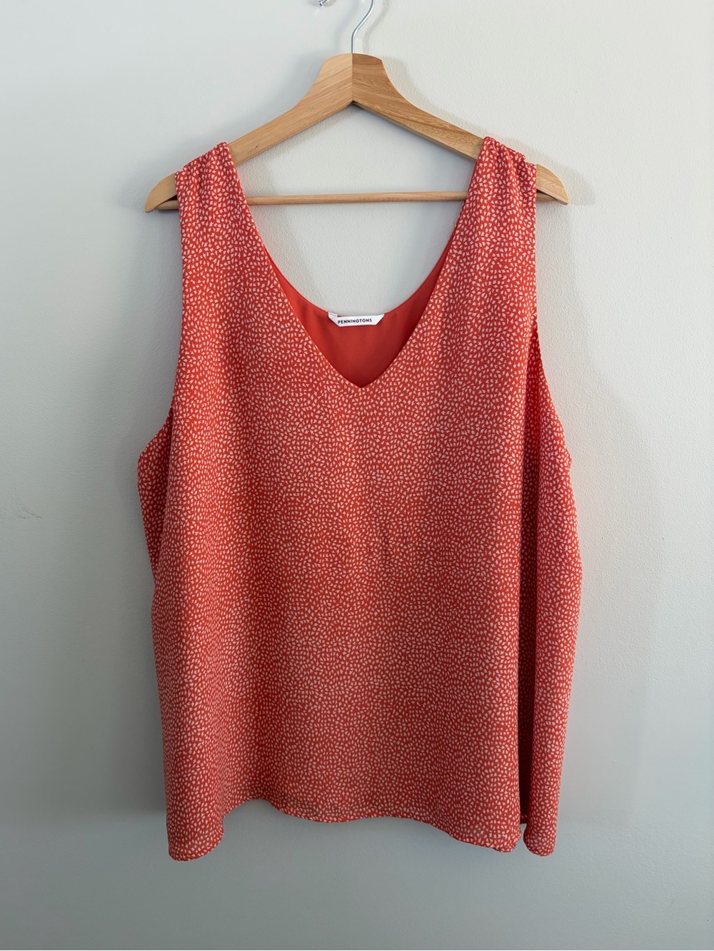 Penningtons Coral Red Sleeveless V-Neck Camisole